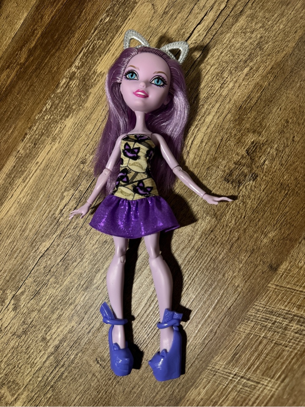 Kitty ever after high Purple Fashion Doll with Cat Ear Headband - Kids Toys
